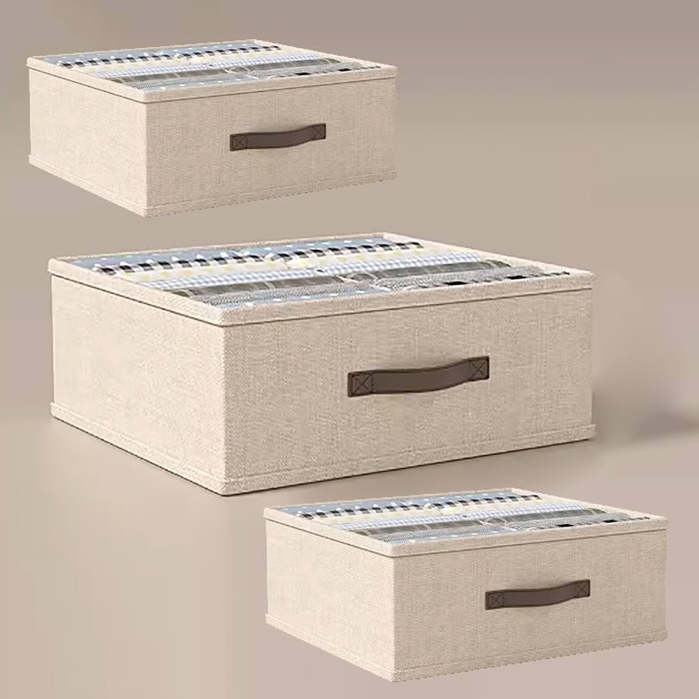 Storage Baskets and Boxes Pack of 3 Clothing Storage ...