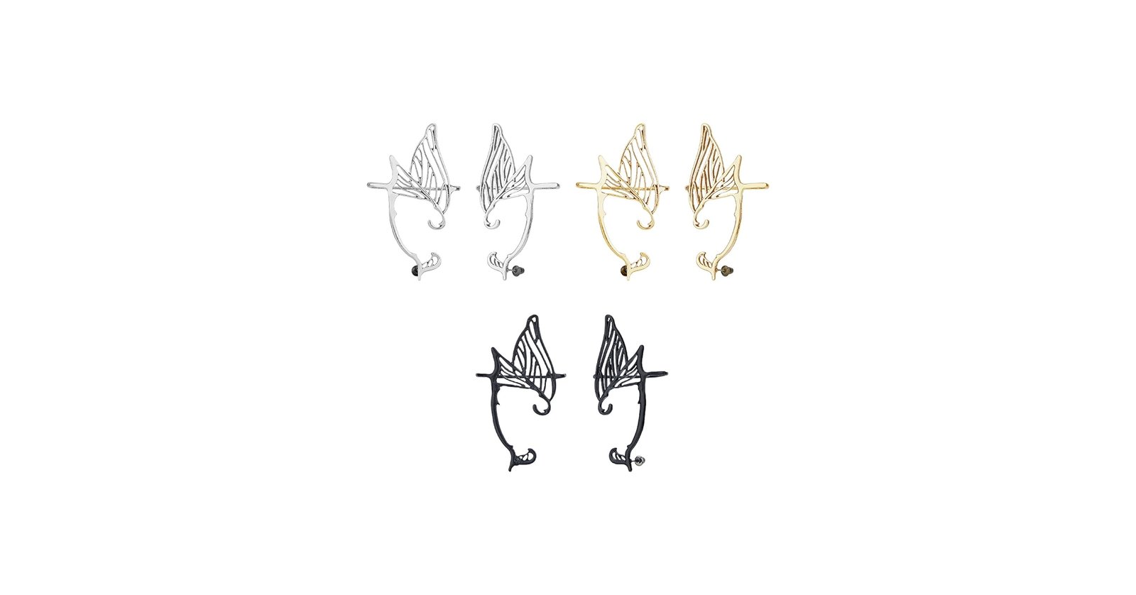 SUPERFINDINGS 3 Paires Elfe Boucles D'oreilles Studs Aillage ...