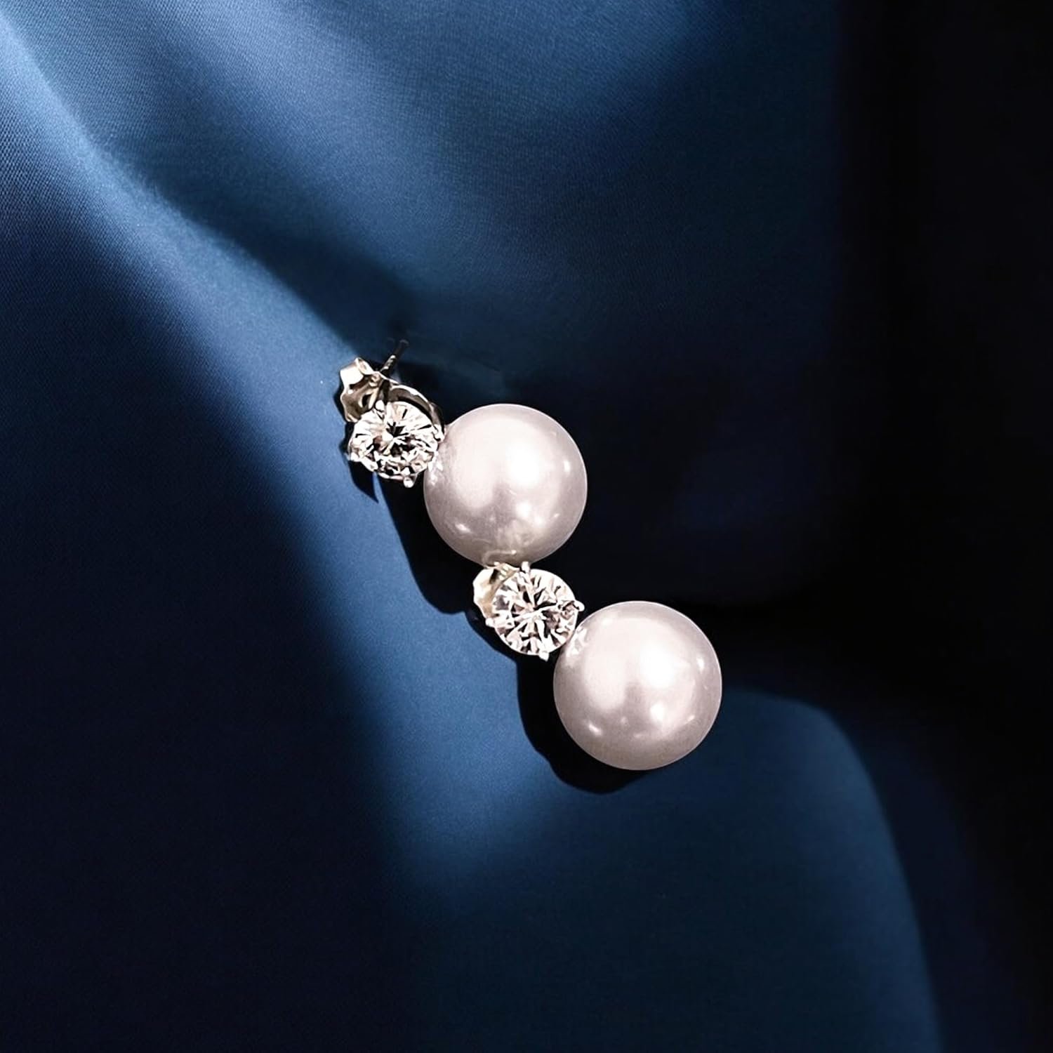 Swarovski Blanc Ensembles Collier Bracelet Et Boucles Doreilles Argent 925