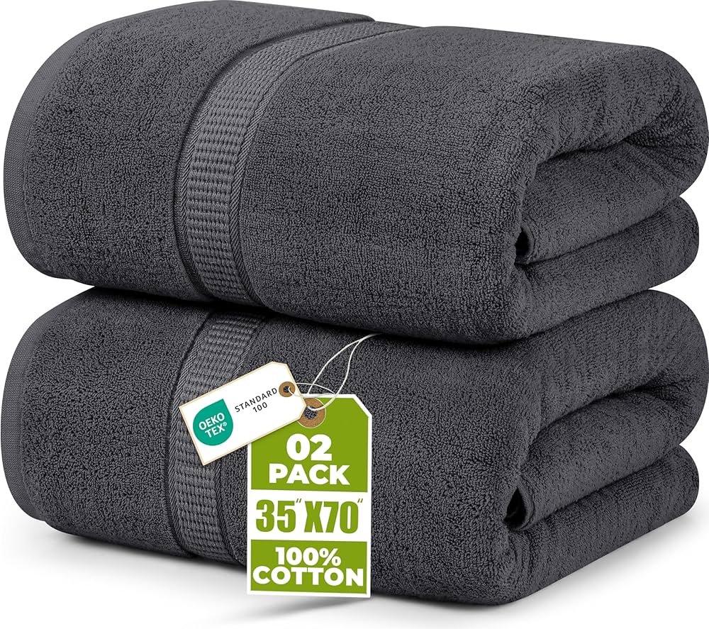 Utopia Towels - Luxury Giant 2 Piece Bath Sheet 100% Ringspun ...