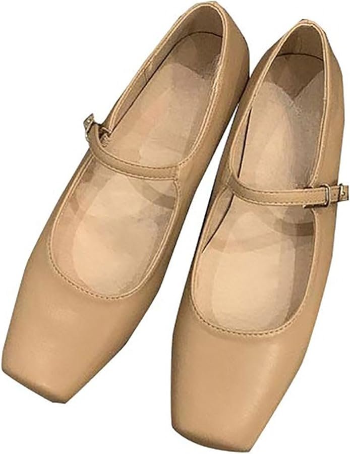 Viectaa Women's Ballerinas Comfortable Leather Effect Flat Shoes Wedding