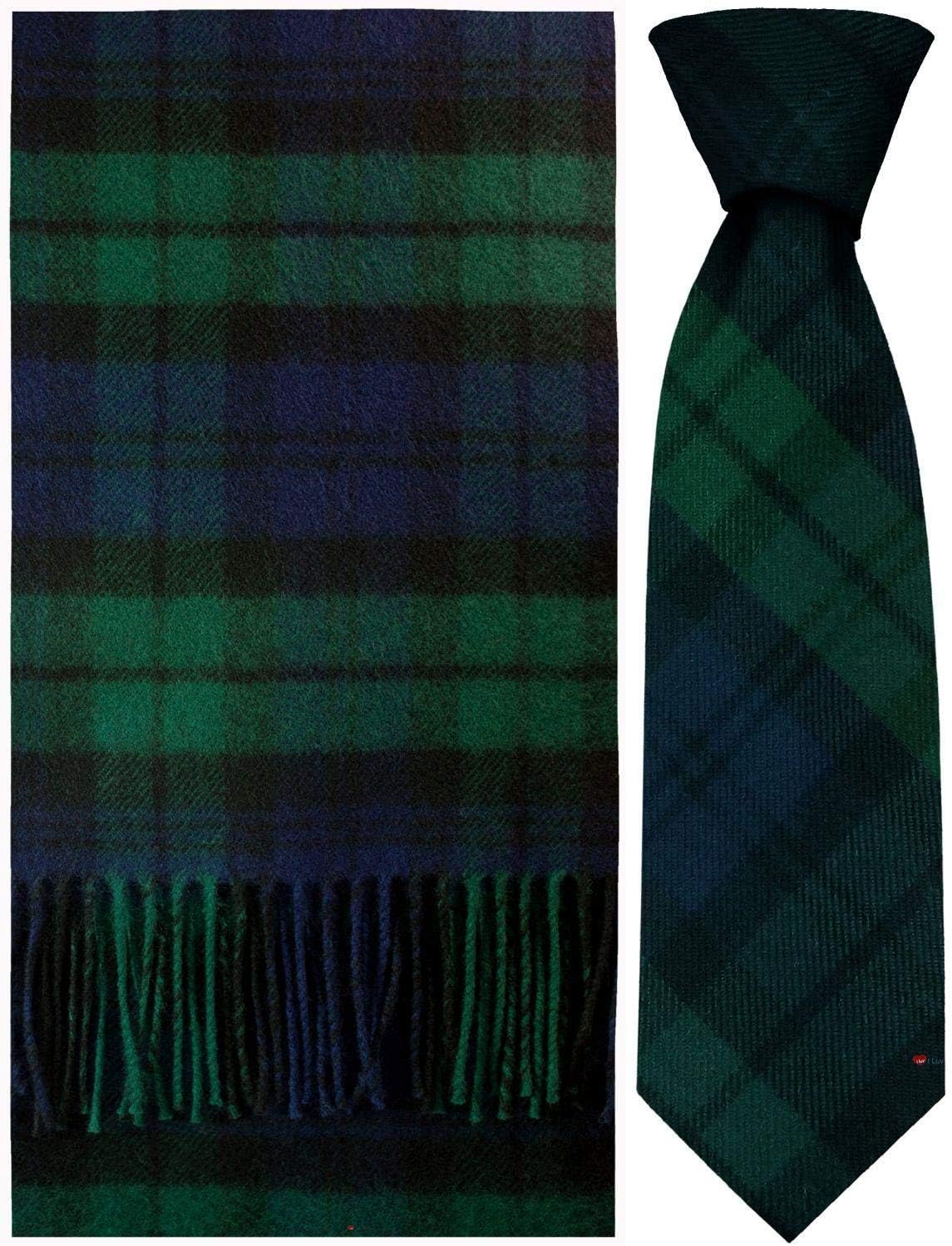 Warm Soft Comfortable Winter Lambswool Tartan Scarf & Tie For Men