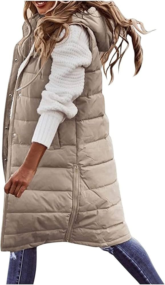 Women's Coats Quilted Winter Jacket Long Hooded Down ...