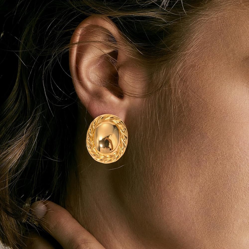 Women's Stud Earrings, Gold Plated Crystal Flower ...