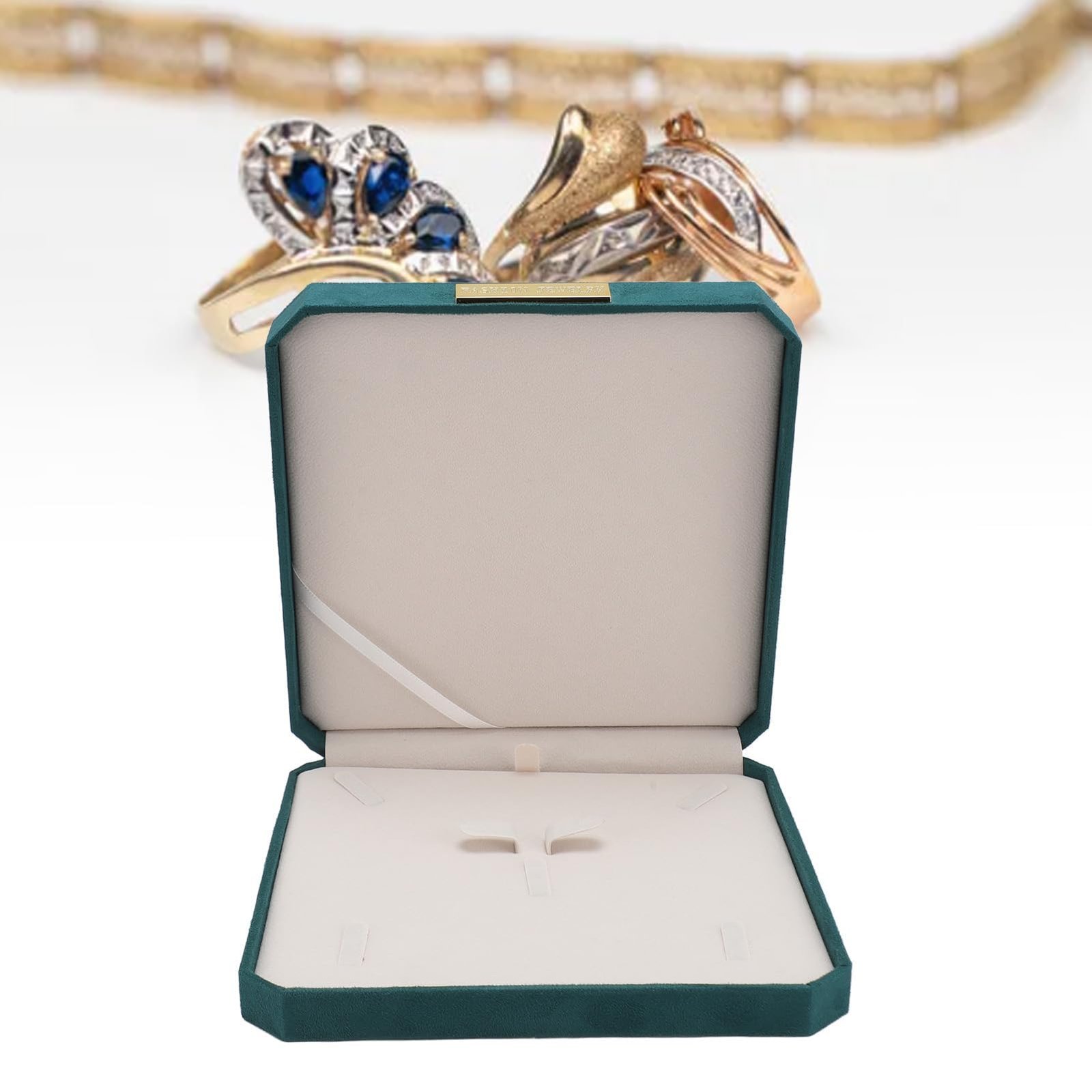 Zerodis Ensemble de Bijoux en Velours, Grand Collier et Bague ...
