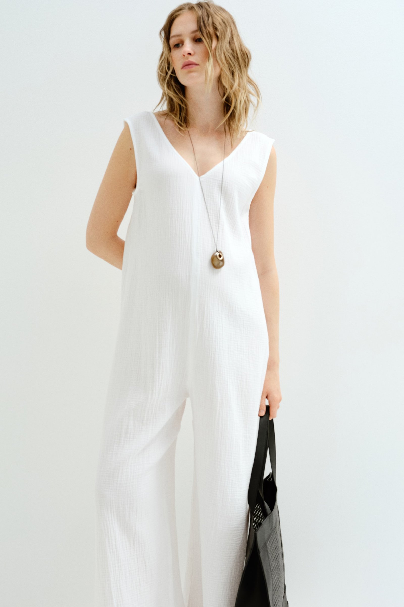 H&M Jumpsuits Blanc