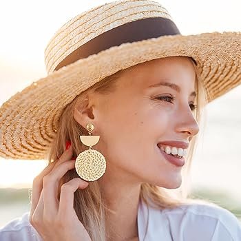 Boho Grosse Rond Boucles d'Oreilles Pendantes Mandala Design ...