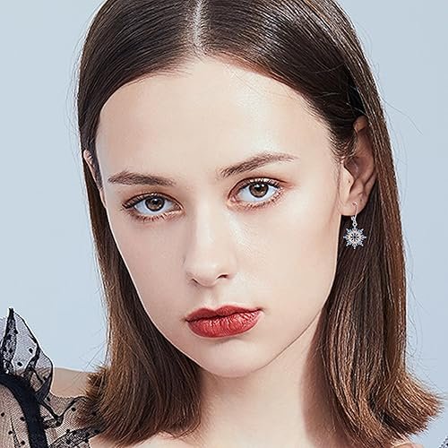 Boucles D'oreilles Flocon De Neige Boucles D'oreilles Pendantes ...