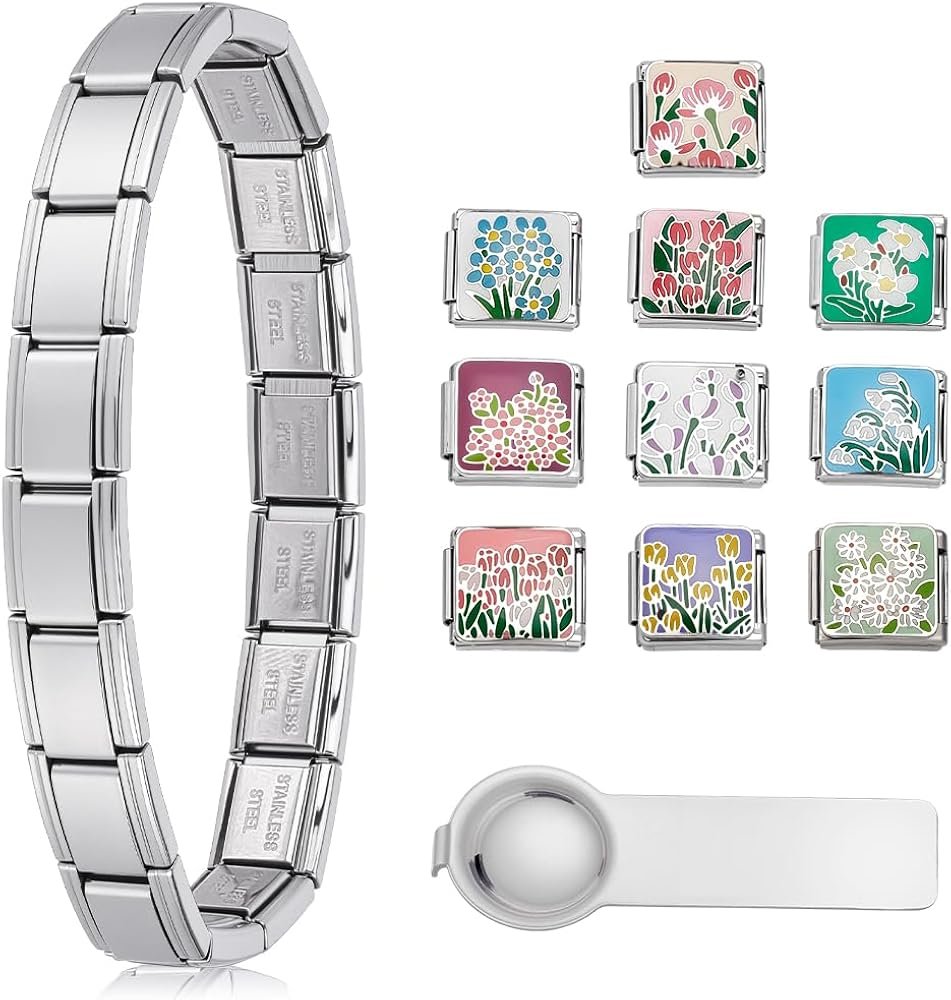 WEBEEDY Ensembles de Bracelets à Charnières Italiens en Argent ...