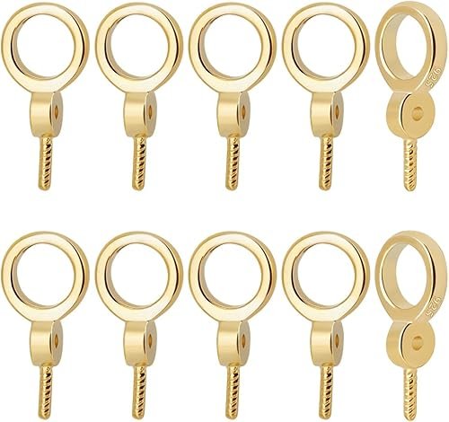 Beebeecraft 1 boîte 10 pièces Epingle à Œil Belière Pendentifs Breloques en Argent ...