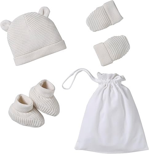 VERTBAUDET Ensemble bonnet, moufles et chaussons en coton ...