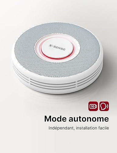 X-Sense Detecteur de Fumee avec Alertes Vocales Français et 17 ...