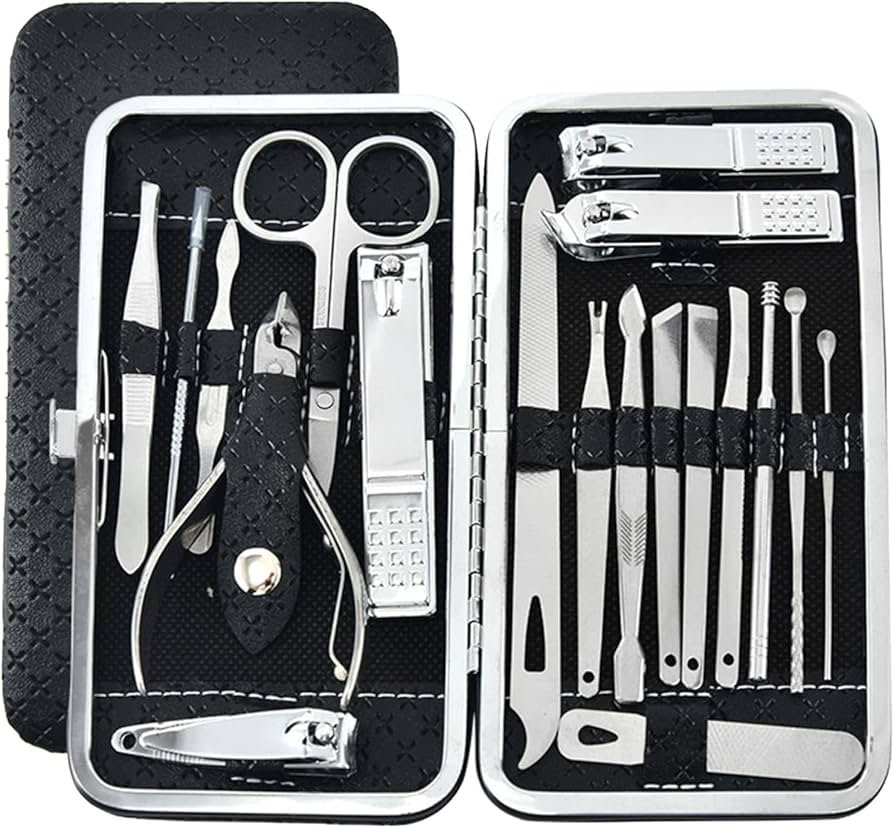 Ensemble de Coupe-ongles en Acier inoxydable, 19 Pices Kit de ...